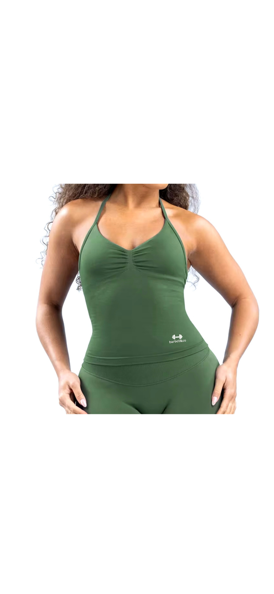 Halter- neck sports top